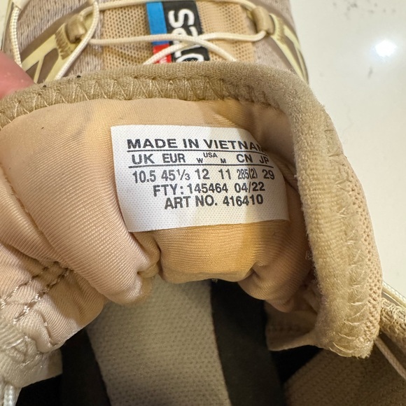 Salomon XT-6 “Safari” Men's Beige Hiking Shoes- Size 11 - Picture 4 of 4